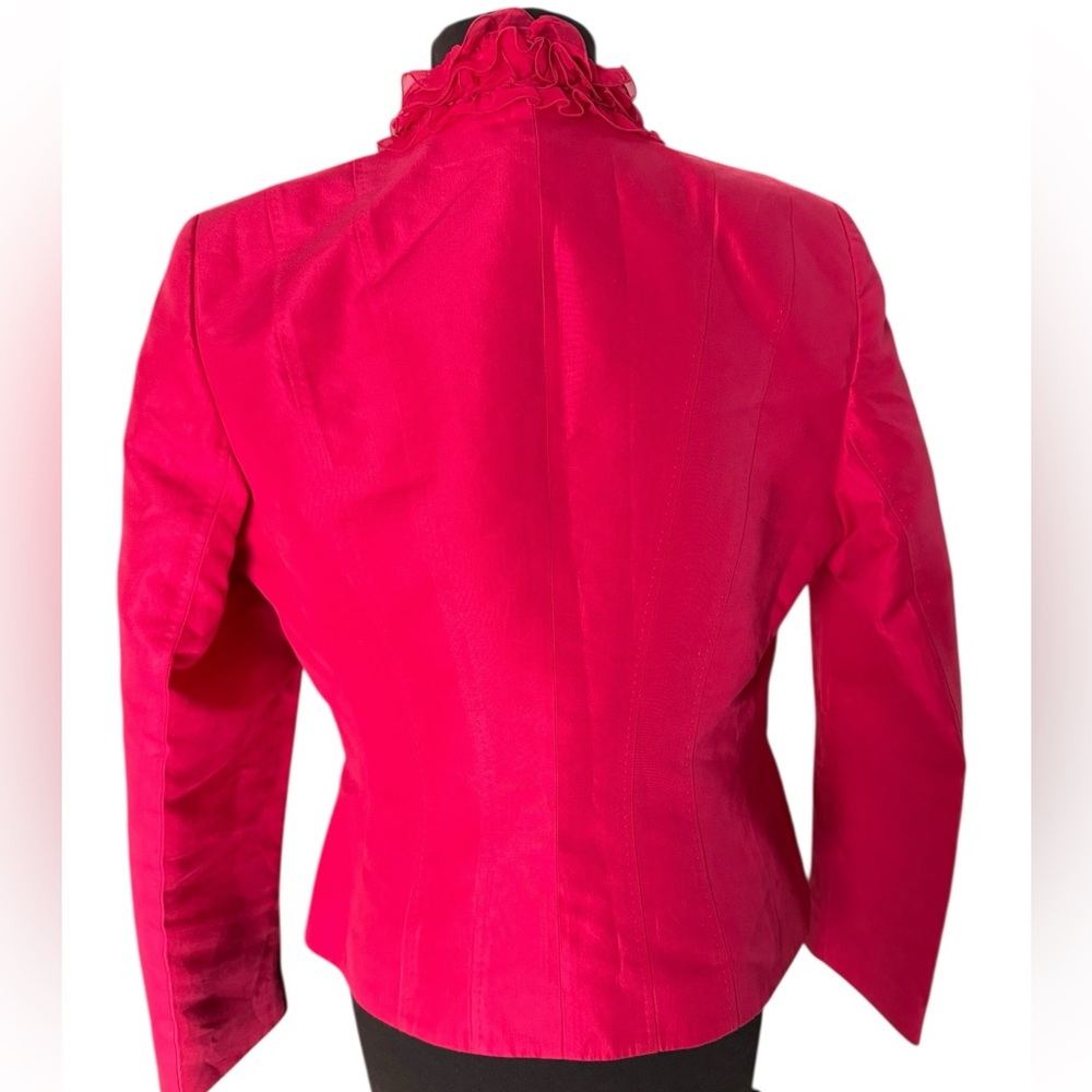 Escada Hot Pink Ruffled Blazer - Picture 7 of 9